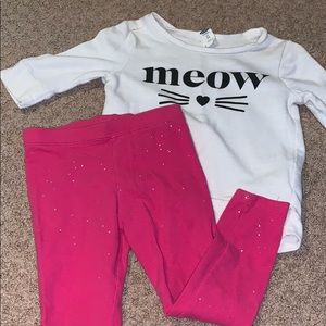 Cat top & glitter pants